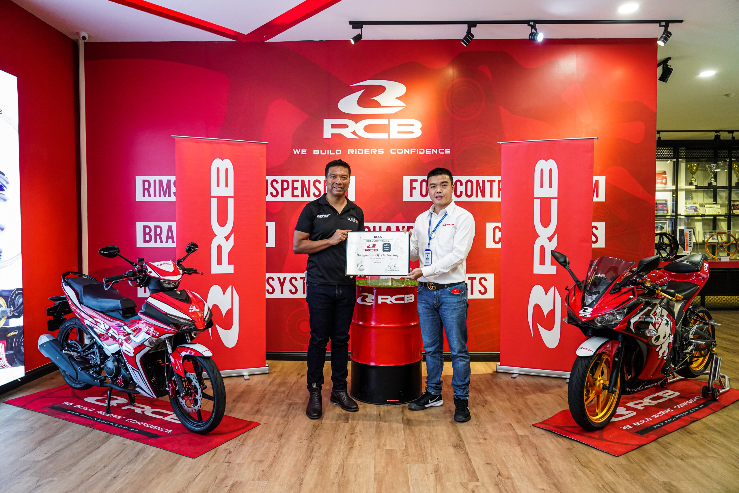 WITHU YAMAHA RNF MotoGP Team penned a three-year partnership with RCB (Racing Boy) from the 2022 season.